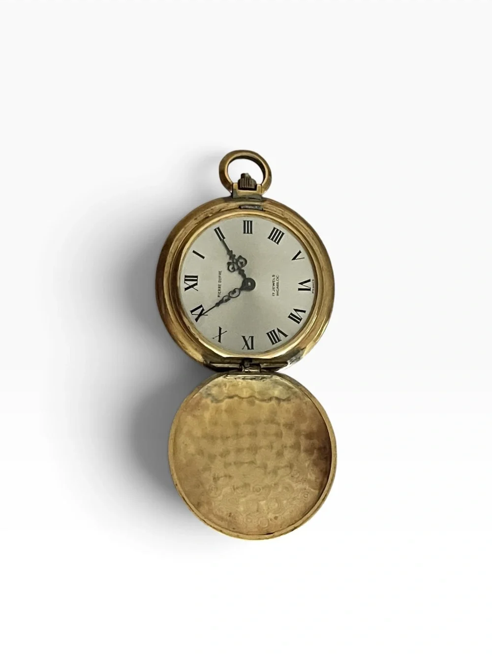 Pierre Dupre 17 Jewel Gold Pocket Watch Pendant Necklace